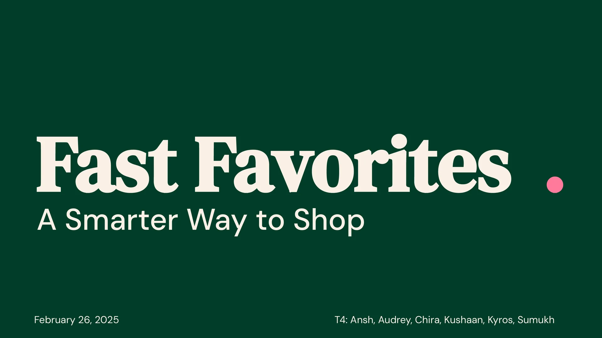 Fast Favorites: AI-Powered Reordering System